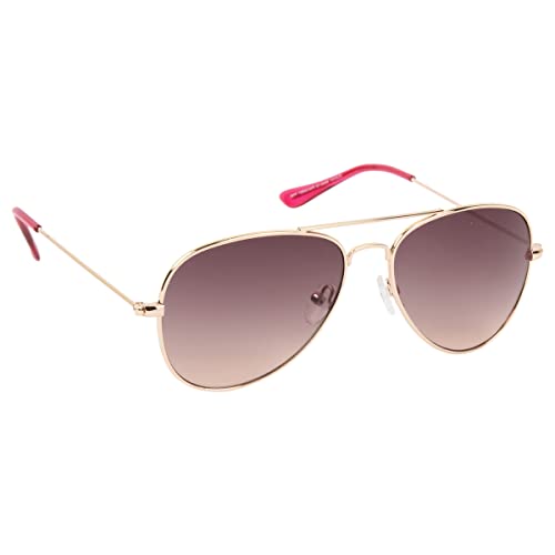 Image of Unisex UV Protected Aviator Shaped Full Rim Sunglasses With Assorted Colored Sunglasses Case, Frame - Plastic, Polycarbonate Lens