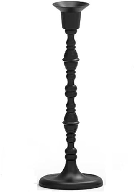 Candleholders Black Candle Holder Ornament Romantic Decoration Pedestal Atmosphere(Medium)
