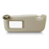 KMBNTU Beige Driver Side Sun Visor Compatible with Toyota Corolla 2007-2013 Replace Left Sun Protection Shade 74320-02711-E0