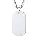 PROSTEEL Halskette Herren Militärische Erkennungsmarke Edelstahl Dog Tag Anhänger mit 55+5cm/3mm Weizenkette Männer Jungen Modeschmuck