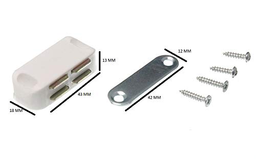250 x Türschließer Magnetschnäpper Türschnäpper weiß