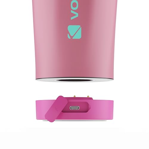 Image of VOLTRX ChillMix Shaker Bottle Insulated Stainless Steel - USB C Rechargeable Electric Protein Shake Mixer, Shaker Cups for Protein Shakes and Meal Replacement, Radiant Rose, 16 oz
