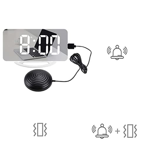 Image of CALANDIS 12 /24H Digital Loud Alarm Clock with Bed Shaker Deaf Snooze Heavy Sleepers
