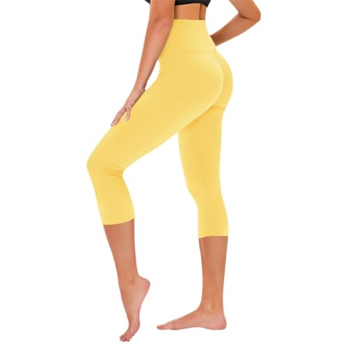 Image of TNNZEET Capri Leggings for Women - Tummy Control High Waisted Soft Yoga Pants for Gym Workout