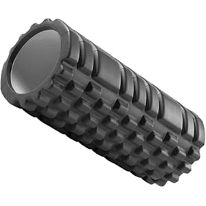 Foam Roller Deep Tissue Massage Trigger Point Muscles Therapy Physio Yoga Roll Muscle Massager Back Exercise Home Gym Fitness Legs, Calf, Pilates, Runners (Black)