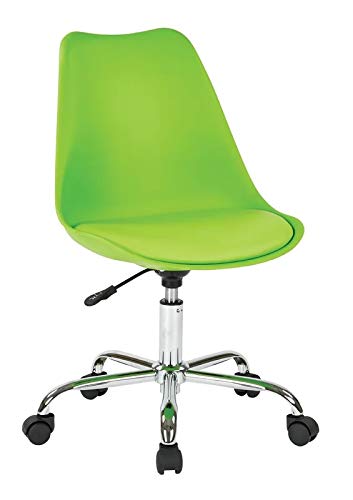 Finch Fox Height-Adjustable Plastic with PU Leather Office Chair for Salon/Spa/Bar/Medical/Kitchen/Doctor Stool Chair (Green)