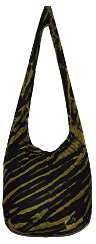 Image of TIE DYE Bohemian Hipster Hobo Boho Hippie Crossbody Bag Purse Black Tone 39 inch
