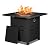 Vongrasig 28" Gas Fire Pit, 50,000 BTU Steel Propane Fire Pit Table for Outdoor Outside, Outside Patio Deck and Garden, CSA Certified Fire Table with Lid and Lava Rock