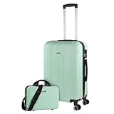 ITACA - Maleta Cabina de Viaje Rígida 4 Ruedas Trolley 55 cm ABS Lisa. Pequeña Equipaje de Mano. Cómoda y Ligera. Viajes Cortos. Low Cost Ryanair, 771150, Color Menta