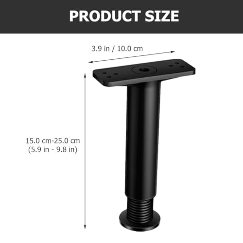 Hemoton 4PC 5.9-9.8 in Height Bed Support Legs, Adjustable Heavy Bed Replacement Legs, Bed Frame Center Support Legs for Bed Frame/Bed Center Slat/Furniture