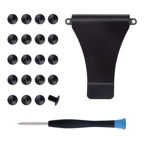 NICENEEDED Wallet Replacement Screws Kit, Black DIY Wallet Screw Repair Set, Screwdriver Metal Clip Men Minimalist Wallet Hardware Accessories Elastic Cash Strap Replacement for Wallet