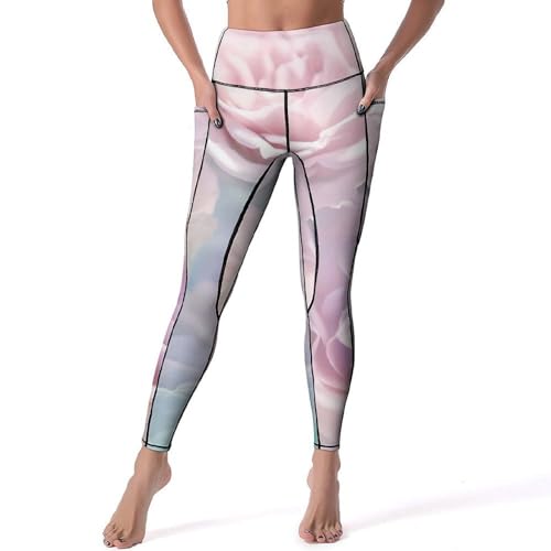 Legging rose femmes anti-glissement pantalon de sport yoga taille haute S