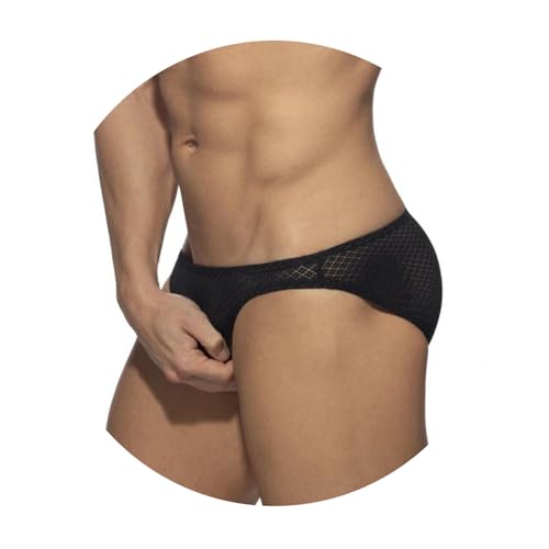 Evankin Men's Sexy Brief Underwear Lace Mesh See Through Underpants Low Rise Funny Underwear 5