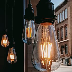 Leadleds 6W Vintage Led Filament Bulb 60 Watt Equivalent, 2700K Warm White 610 Lm, St21(St64) Edison Style E27 Medium Base Bulb Non Dimmable, 3 Pack #TOP5