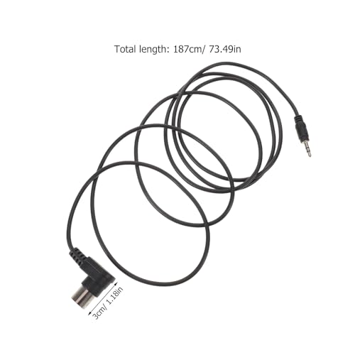 MIDI 8 Pin DIN Cable, Male to 90 Degree 3.5 Mm 1/8'' Male TRS Stereo Audio Cable with Jack Plug for Amplifier, Speaker, Mixer, MIDI Keyboard
