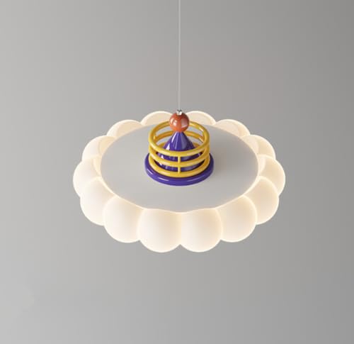 Lampe nuage suspendue moderne abat-jour multicolore pour ambiance douce - 5