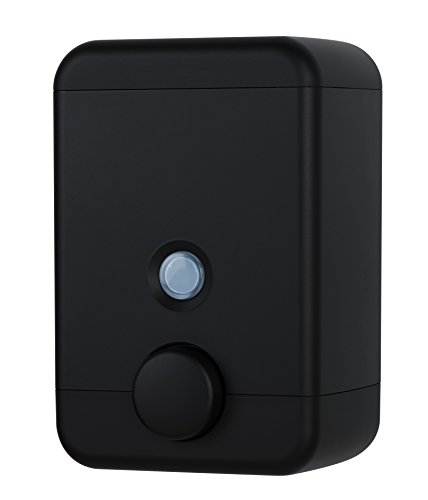 HOMEPLUZ Cube Wall-Mounted Soap Dispenser - Refillable Liquid Soap Pump for Kitchen Sink and Bathroom - Universal Liquid Soap Dispenser - Durable Plastic - Large Capacity (25oz) - (Black)
