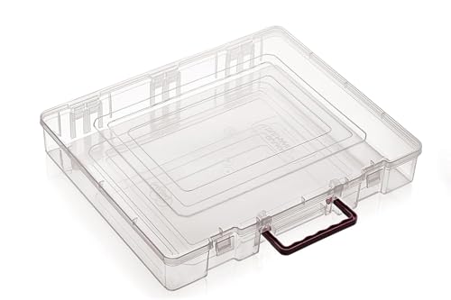 Image of Multipurpose Plastic Rectangular Storage Boxes with Locks and Handle Matte Finish for Saree, Laptop, Books (Set of 5, Rajkumari)