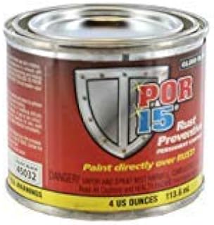 POR 15 45006 - 1 4oz Can Gloss Black Rust Preventative Paint - Paint Over Rust! by POR-15