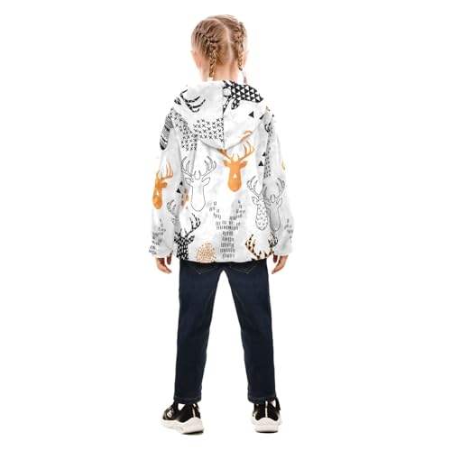 OTVEE Fashion Deer Head Kids Hoodie Jacket Fall Spring Full Zip Warm Outwear Coat4