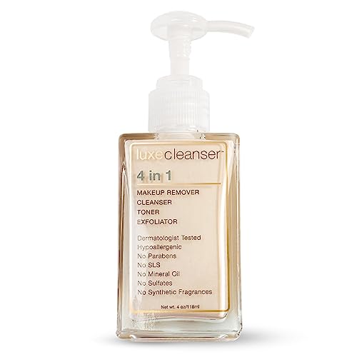 Luxe-Cleanser-All-in-One-Hypoallergenic-Face-Cleanser-Natural-Makeup-Remover-Face-Wash-Exfoliator-for-All-Skin-Types--No-Parabens-No-Silicones--W-Organic-Botanicals-Thyme-Pineapple-Papaya