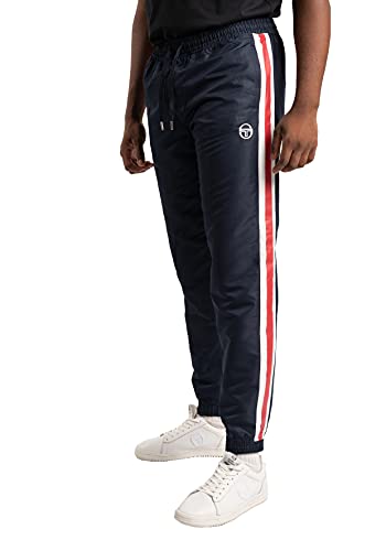 Sergio Tacchini Agave Pantalon de survêtement pour homme, Bleu nuit/Tangored/blanc (210), XXL