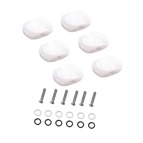 Vaguelly 6piezas Cabezal De Cuerda Blanco Para Guitarra Eléctrica Clavijas De Afinación Vintage...