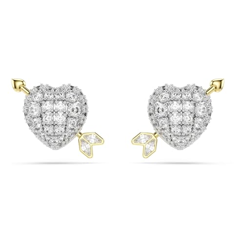 Idyllia clous d'oreilles cœur flèche blanches, le cadeau romantique idéal