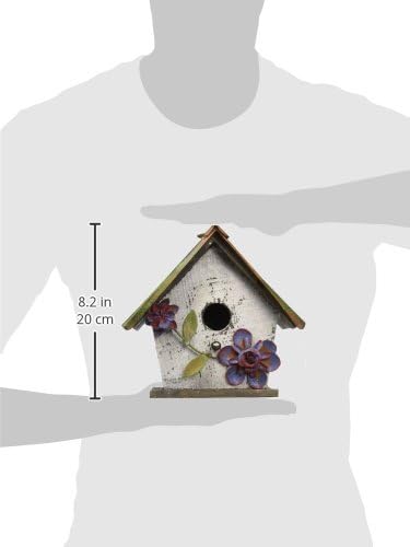 Carson Home Accents Floral White Birdhouse