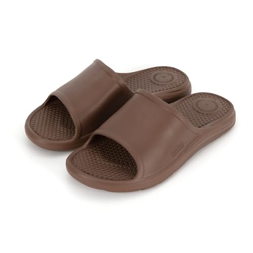 Image of Totes Men's Everywear Slide Sandals Lightweight Waterproof Comfort Slides with Cushioned Footbed for Pool, Beach & Everyday Wear