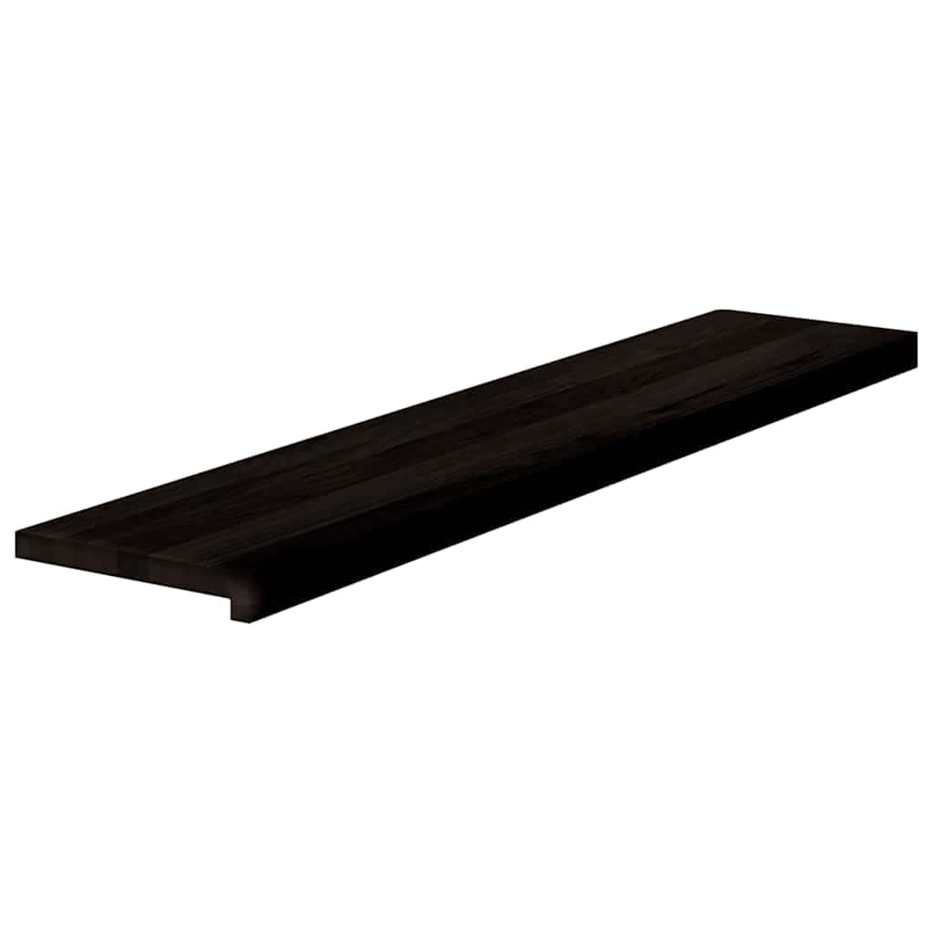 Stopnie schodowe 16 sztuk 120x25x2 cm lite drewno dębowe brązowo-czarne
