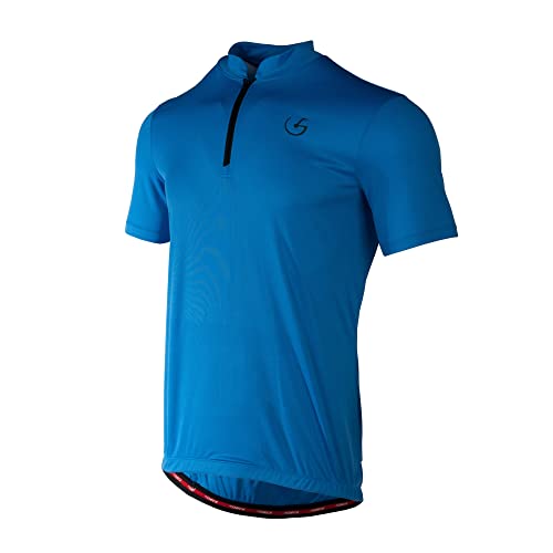 Lohca Radtrikot Kurzarm Herren Verlaufsfarbe Fahrradtrikot mit 4 Taschen Schnelltrocknend Atmungsaktiv Sportbekleidung UV-Schutz Radsport T-Shirt Cover