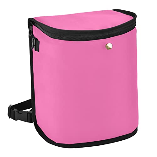 Image of Wudan Small Car Trash Can Hot Pink Accessories for Garbage Storage Organizer with Lid Waterproof Portable Auto and Truck Interior Seat Bin