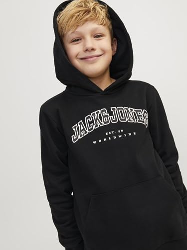 Sweatshirt à capuche garçon JACK&JONES JUNIOR noir coupe loose - 7