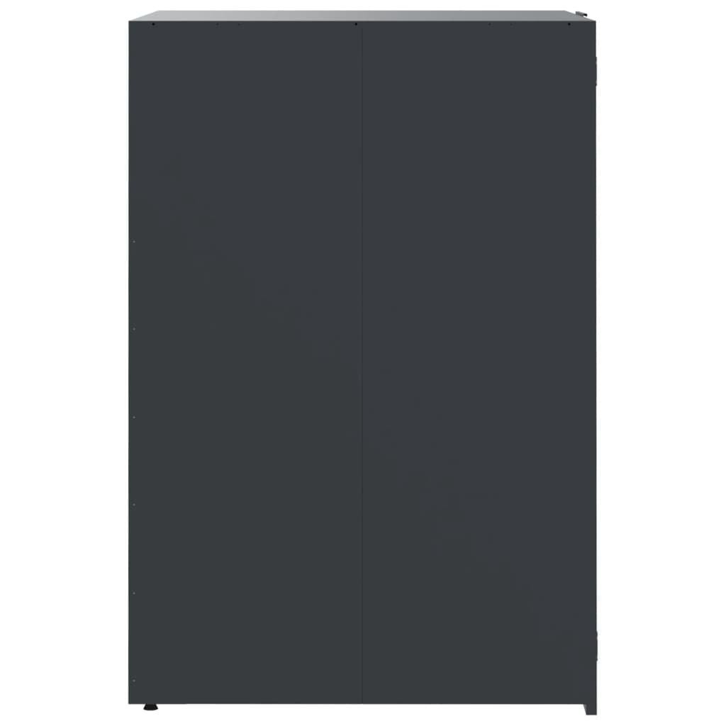 Mülltonnenbox 4er Tonnen, Kapazität bis 240L, Aus witterungsbeständig pulverbeschichtetem Stahl mit Automatikdecke, Tonnenhaus, Garten Müllbox,Anthrazit,4 * 240 L