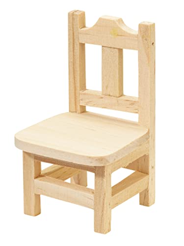 Miniatur Holzstuhl, ca. 5,5 x 5,5 x 9 cm
