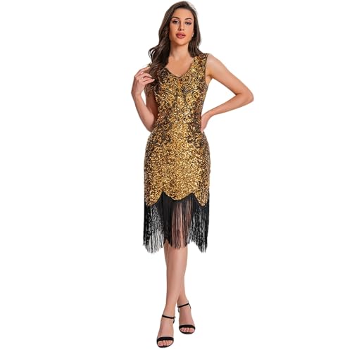 Vestido de noche elegante estilo Gatsby para regalar en aniversarios y fiestas temáticas