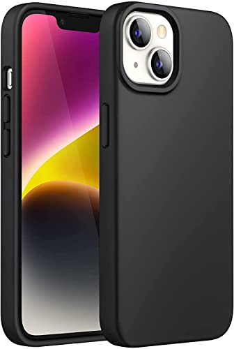 Image of NAFS Silicone Case Compatible with iPhone 14 | Camera Protect Microfiber Lining Cover | Case Cover for iPhone 14 (Black)