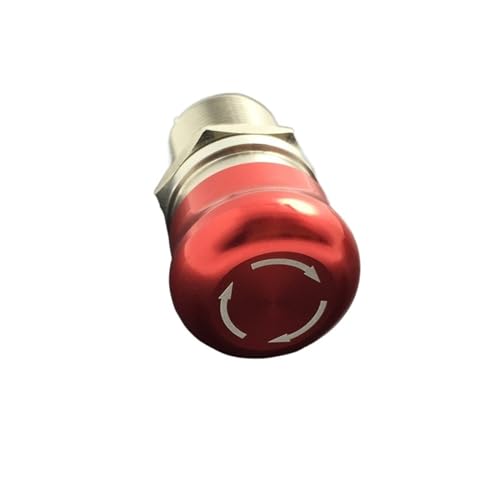 Bouton d'arrêt d'urgence 22mm plat rond aluminium interrupteur réinitialisation