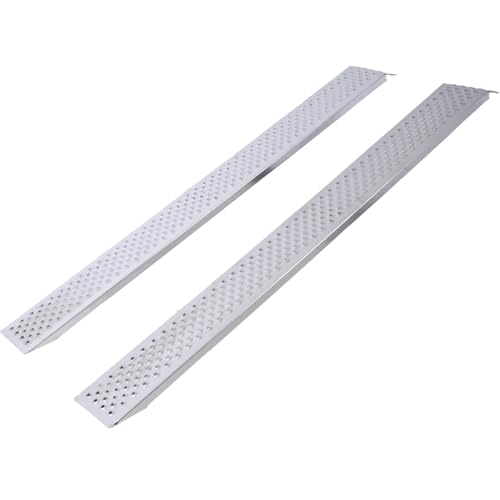 Rampas de carga de aluminio Geelife 880 lbs Plata miniatura 1