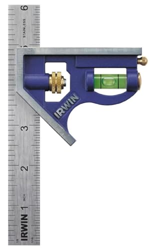 IRWIN Tools Combination Square, Metal-Body, 6-Inch (1794468), Blue