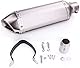 PACEWALKER 38-51mm 1.5-2Einlass Slip On Auspuff Schalldämpfer für Motorrad mit abnehmbaren DB Killer für Street Bike Motorrad Roller Yamaha Suzuki (Titan)