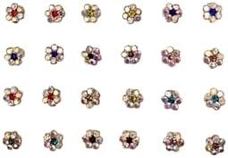 Divine-Interiors Multicolour Beautiful Stud Earrings for Laddu Gopal Idols, Mix Colors, Size 0-8, Set of 12 Pairs (Design 4) image 5