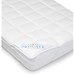 Cubre Colchón Mullido PROCAVE Micro Confort Protector colchón en Varios tamaños, Made in Germany, Funda colchón de Microfibra y poliéster, Soft Touch, Válido para Camas de Agua y Box Spring, 90x190 cm