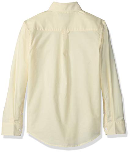 Izod Boys Long Sleeve Solid Button-Down Oxford Shirt, Yellow, 12 #TOP1