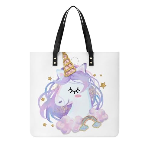 Sac à bandoulière licorne : le tote bag 39x39cm parfait pour transporter vos essentiels en voyage