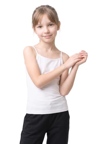 Image of Kurve Girl's Sleeveless Tank Top - Stretch Undershirts Cami Camisole, UV Protective Fabric, Rated UPF 50+ (Made in USA)