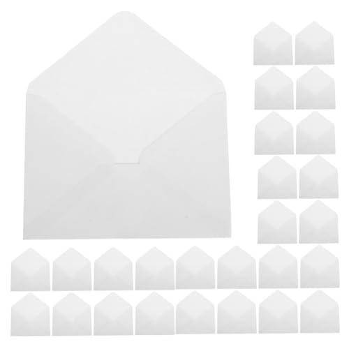 jojofuny ウェディング封筒 100枚:Vフ 付きホワイト封筒 空白 招待状 グリーティングカード ブライダルシャワー 誕生日パーティー お祝い用