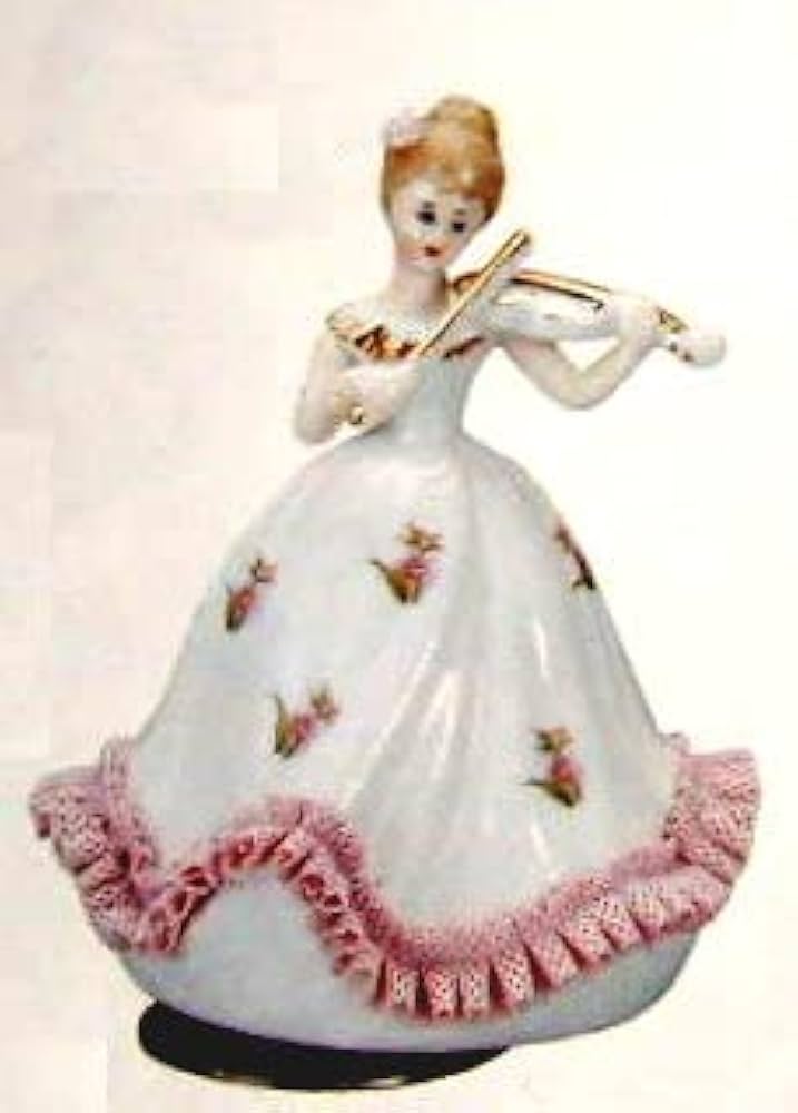 レース人形オルゴール、バイオリン 【公式通販】