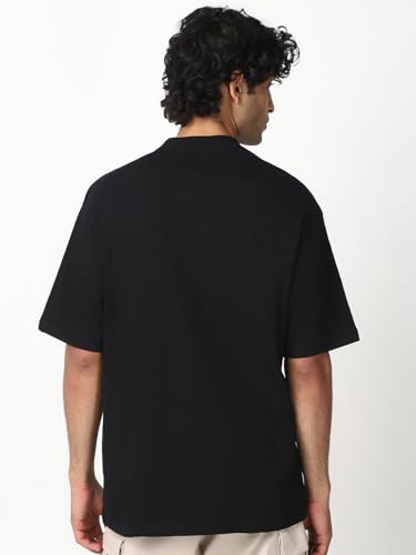 Image of Bewakoof Men's Solid Oversized Fit Half Sleeve Round Neck T-Shirt Air 1.0 | | Lightweight | Multipurpose